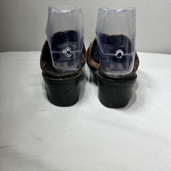 VTG 90s Y2K Prima Royale Heeled Sandals Brown Leather Open Toe Casual Boho 7M - Picture 4 of 8